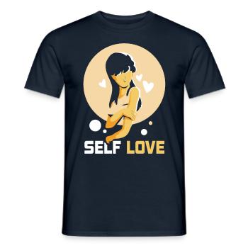 Amour de soi Amour de soi Positivement doux - T-shirt homme - marine - Devant - AI Model Male 178 light (178cm)