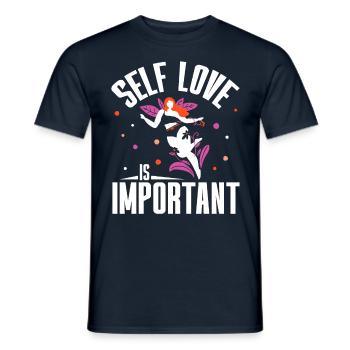 Selbstliebe Ist Wichtig Positiv Eigenliebe Süß - Männer T-Shirt - Navy - Vorne - AI Model Male 178 light (178cm)