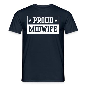 Stolze Hebamme Beruf Hebammen Geburtshilfe - Männer T-Shirt - Navy - Vorne - AI Model Male 178 light (178cm)