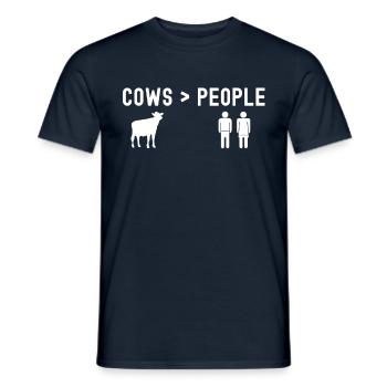 Kühe > Menschen Bauernhof Tiere Kuh Milchkuh - Männer T-Shirt - Navy - Vorne - AI Model Male 178 light (178cm)