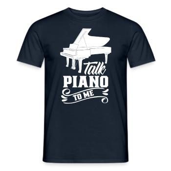 Sprich Klavier Mit Mir Klavierspieler Musiker - Männer T-Shirt - Navy - Vorne - AI Model Male 178 light (178cm)