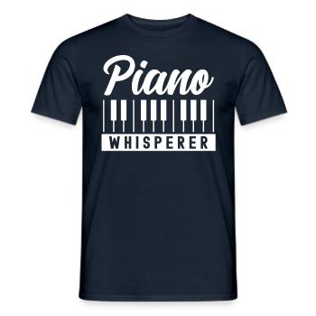 Piano Whisperer Piano Whisperer Pianiste - T-shirt homme - marine - Devant - AI Model Male 178 light (178cm)