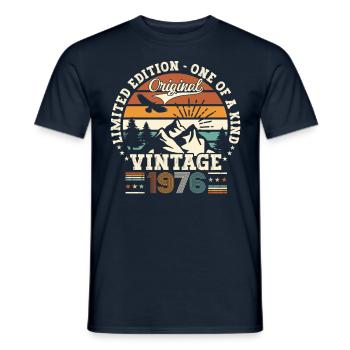 Vintage vintage 1976 46ème anniversaire cadeau homme - T-shirt homme - marine - Devant - AI Model Male 178 light (178cm)