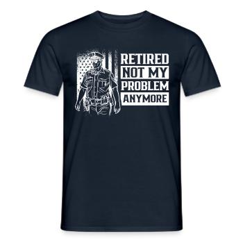 In retirement, no longer my problem policeman - Men's T-Shirt - navy - Front - AI Model Male 178 light (178cm)