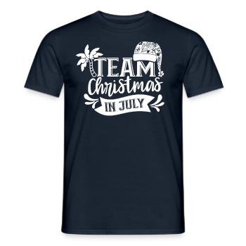 L’équipe Weihnachten Im Juli Noël en juillet Père Noël - T-shirt homme - marine - Devant - AI Model Male 178 light (178cm)
