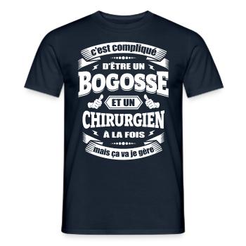 ÉLU MEILLEUR CHIRURGIEN DE L'ANNÉE - T-shirt homme - marine - Devant - AI Model Male 178 light (178cm)