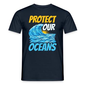Protects our oceans Sea Sea Ocean Protection - Men's T-Shirt - navy - Front - AI Model Male 178 light (178cm)