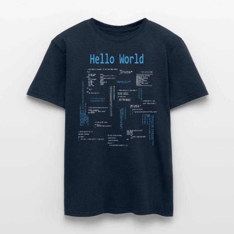 Hello World Programmeur Langages de programmation Nerd T-shirt homme