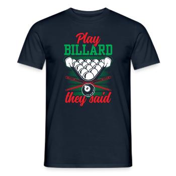 Billard Spielen Sie Sagten Spieler Pool Billiard - Männer T-Shirt - Navy - Vorne - AI Model Male 178 light (178cm)