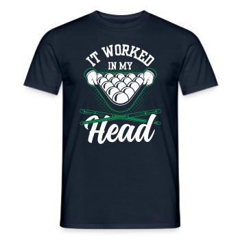 In Meinem Kopf Hat Es Funktioniert Pool Billard - Männer T-Shirt - Navy - Vorne - AI Model Male 178 light (178cm)