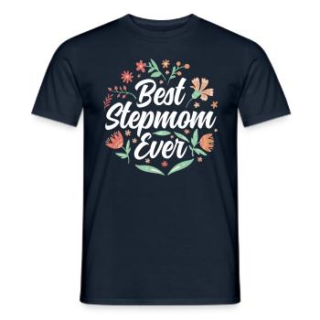 Beste Stiefmutter Aller Zeiten Ziehmutter Kind - Männer T-Shirt - Navy - Vorne - AI Model Male 178 light (178cm)