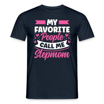 Mes gens préférés m’appellent belle-mère - T-shirt homme - marine - Devant - AI Model Male 178 light (178cm)