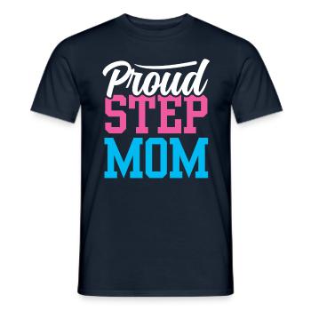 Proud stepmother foster mother foster mother child - Men's T-Shirt - navy - Front - AI Model Male 178 light (178cm)