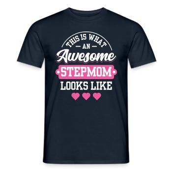 This is what a great stepmother looks like - Men's T-Shirt - navy - Front - AI Model Male 178 light (178cm)