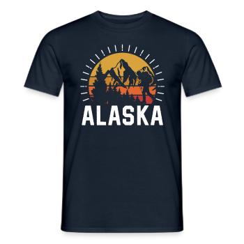 Alaska Wanderer Wandern Wanderung Natur - Männer T-Shirt - Navy - Vorne - AI Model Male 178 light (178cm)