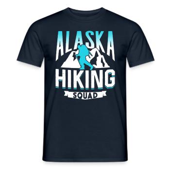 Alaska Hiking Team Hiker Hike Nature - T-shirt homme - marine - Devant - AI Model Male 178 light (178cm)