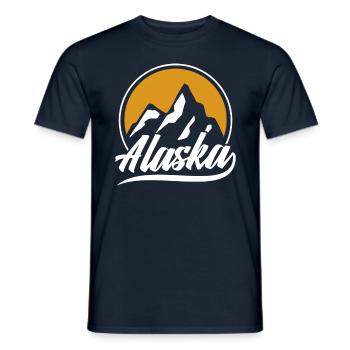 Alaska Nature Hiker Hiking - Men's T-Shirt - navy - Front - AI Model Male 178 light (178cm)