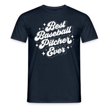 Bester Baseball Pitcher Aller Zeiten Werfer Hobby - Männer T-Shirt - Navy - Vorne - AI Model Male 178 light (178cm)
