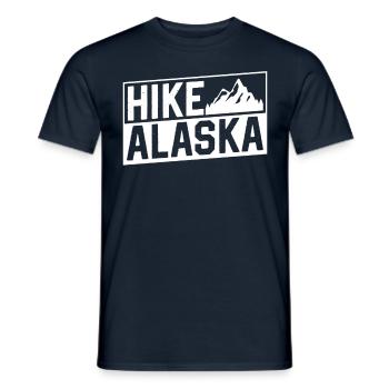 Hiking In Alaska Hiker Hike Hiking - Men's T-Shirt - navy - Front - AI Model Male 178 light (178cm)