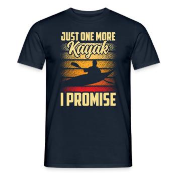 Un seul kayak de plus a promis de faire du kayak kayak - T-shirt homme - marine - Devant - AI Model Male 178 light (178cm)