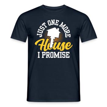 Only one more house promised real estate agents - Men's T-Shirt - navy - Front - AI Model Male 178 light (178cm)