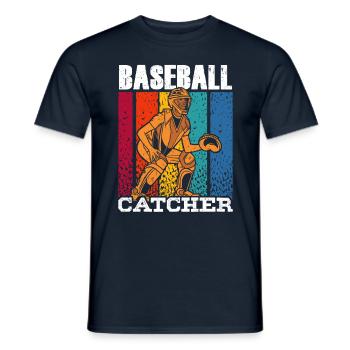 Baseball Fänger Baseball Catcher Spieler Hobby - Männer T-Shirt - Navy - Vorne - AI Model Male 178 light (178cm)
