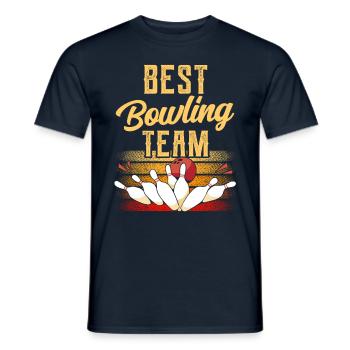Best Bowling Team Hobby Team Bowling Bowler - Men's T-Shirt - navy - Front - AI Model Male 178 light (178cm)