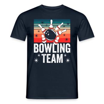 Bowling Team Bowler Mannschaft Hobby - Männer T-Shirt - Navy - Vorne - AI Model Male 178 light (178cm)