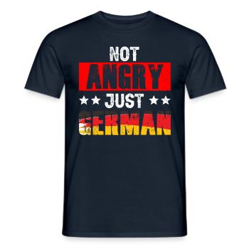 Not angry only German Germany's voice - Men's T-Shirt - navy - Front - AI Model Male 178 light (178cm)