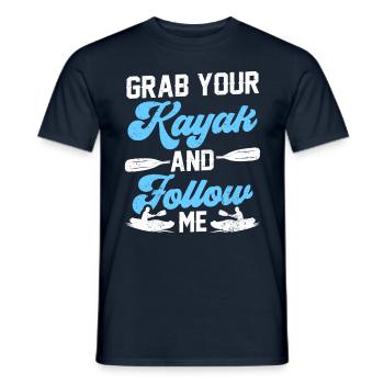 Prenez votre kayak et suivez-moi kayak kayak - T-shirt homme - marine - Devant - AI Model Male 178 light (178cm)