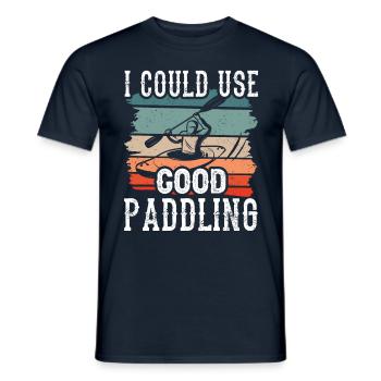Ich Könnte Ein Gutes Paddeln Gebrauchen Kayak - Männer T-Shirt - Navy - Vorne - AI Model Male 178 light (178cm)