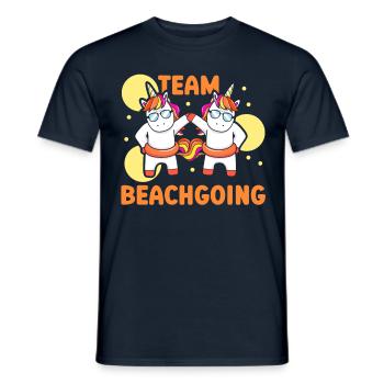 Team Beachgoing Strand Strandurlaub Strandgänger - Männer T-Shirt - Navy - Vorne - AI Model Male 178 light (178cm)