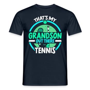 C’est mon petit-fils là-bas sport d’athlète de tennis - T-shirt homme - marine - Devant - AI Model Male 178 light (178cm)