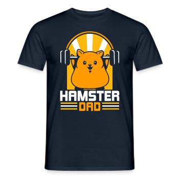 Hamster Papa Cute Pet Owner - Men's T-Shirt - navy - Front - AI Model Male 178 light (178cm)