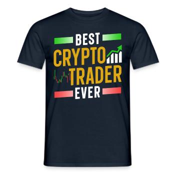 Bester Krypto Trader Aller Zeiten Crypto Traden - Männer T-Shirt - Navy - Vorne - AI Model Male 178 light (178cm)