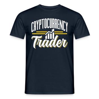 Cryptocurrency Trader Crypto Crypto Trader - Men's T-Shirt - navy - Front - AI Model Male 178 light (178cm)