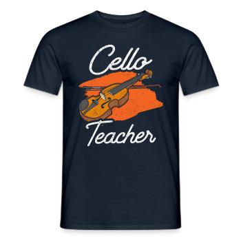 Cello Teacher Cello Teacher Cellos Cellist Musician - Men's T-Shirt - navy - Front - AI Model Male 178 light (178cm)