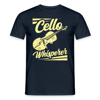 Cello Flüsterer Musiker Cellist Cellos - Männer T-Shirt - Navy - Vorne - AI Model Male 178 light (178cm)