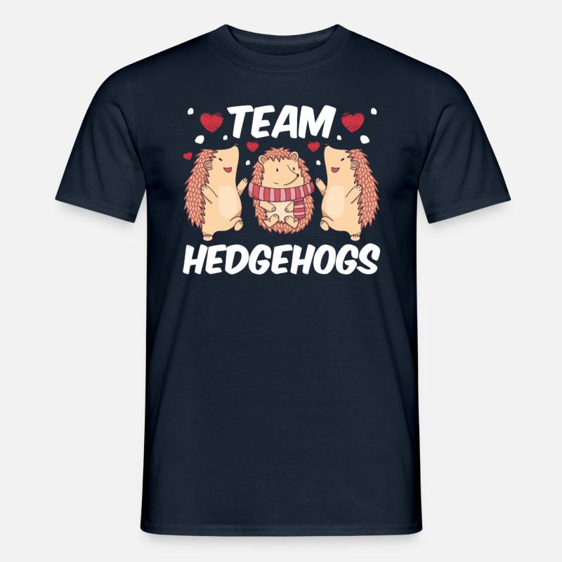 Team Igel Sprüche Haustier Süß - Männer T-Shirt - Navy