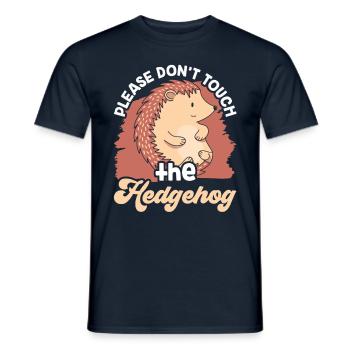 S’il vous plaît ne touchez pas le hérisson Pet mignon - T-shirt homme - marine - Devant - AI Model Male 178 light (178cm)