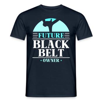 Future Black Belt Holder Black Belt - Men's T-Shirt - navy - Front - AI Model Male 178 light (178cm)