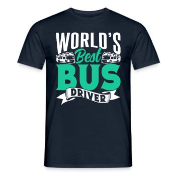 Der Beste Busfahrer Der Welt Busfahren Reisebus - Männer T-Shirt - Navy - Vorne - AI Model Male 178 light (178cm)