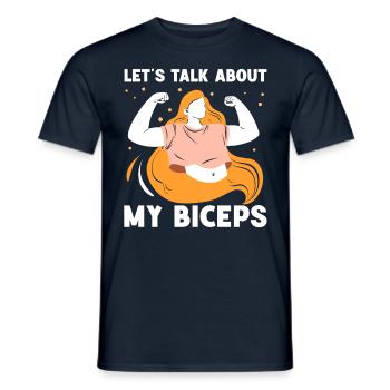 Parlons de ma maman biceps girl - T-shirt homme - marine - Devant - AI Model Male 178 light (178cm)