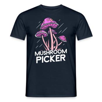 Mushroom pickers Mushroom pickers Mushroom pickers - Men's T-Shirt - navy - Front - AI Model Male 178 light (178cm)
