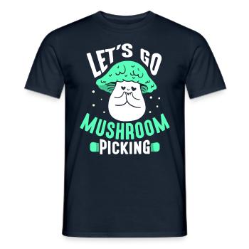 En route pour la cueillette de champignons Cueilleurs de champignons - T-shirt homme - marine - Devant - AI Model Male 178 light (178cm)