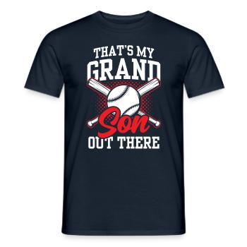 Das Ist Mein Enkel Da Draußen Beim Baseball Sport - Männer T-Shirt - Navy - Vorne - AI Model Male 178 light (178cm)