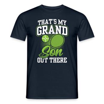 C’est mon petit-fils là-bas sport d’athlète de tennis - T-shirt homme - marine - Devant - AI Model Male 178 light (178cm)