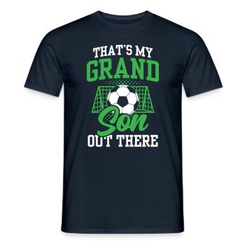 C’est mon petit-fils là-bas passe-temps sportif de football - T-shirt homme - marine - Devant - AI Model Male 178 light (178cm)