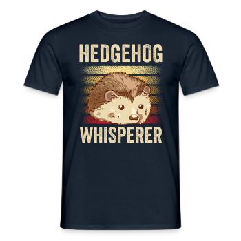 Hérisson Whisperer Mignon Pet Dictons - T-shirt homme - marine - Devant - AI Model Male 178 light (178cm)