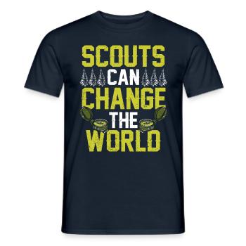 Scouts can change the world Clan sayings - Men's T-Shirt - navy - Front - AI Model Male 178 light (178cm)